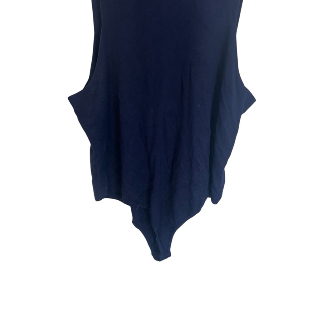 ASOS Design Curve Navy Open Back Mock Neck Bodysuit Plus Size 24 - Picture 6 of 10